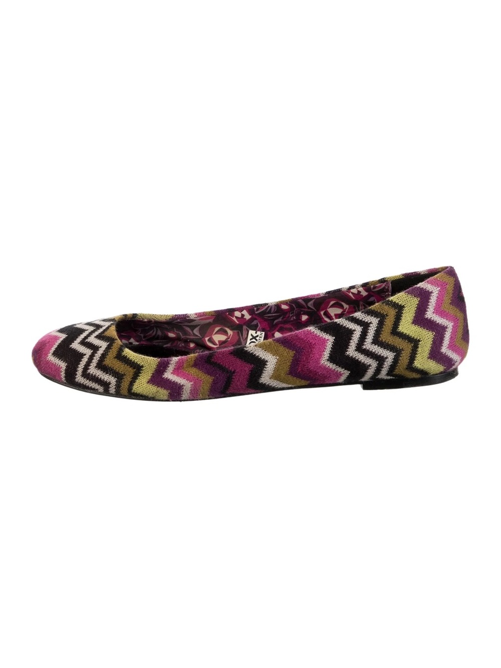 Missoni for Target Zigzag Knit Ballet Flat in Pink, Green & Black